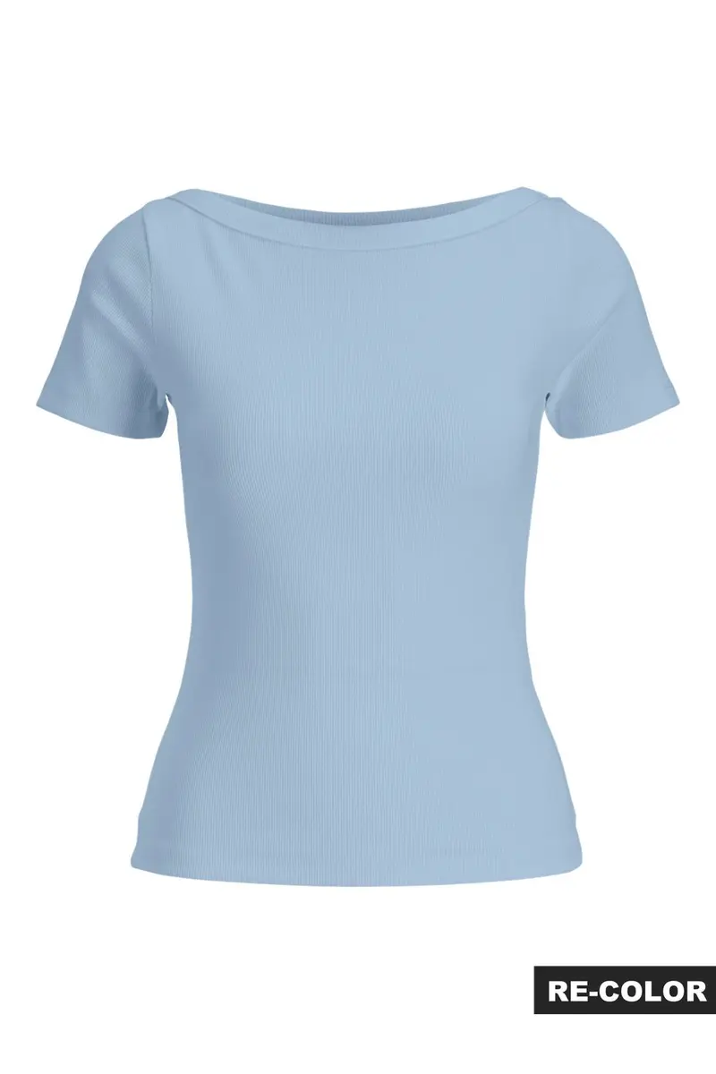 Jjxx - Jxfifi Str Ss Boatneck Tee - 5267247 Skyway