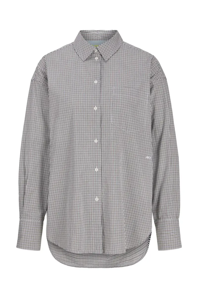 Jjxx - Jxjamie Ls Relaxed Poplin Shirt - 5040518 Demitasse Black/ White