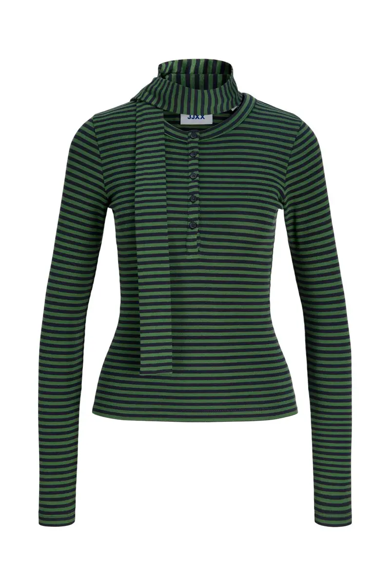 Jjxx - Jxstar Ls Scarf Top - 5126379 Artichoke Green Night Sky