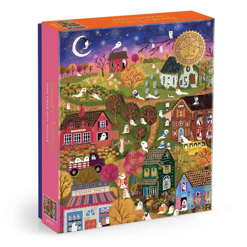 Joy Laforme Spooky Village 1000 brikker halloweenpuslespil fra Galison