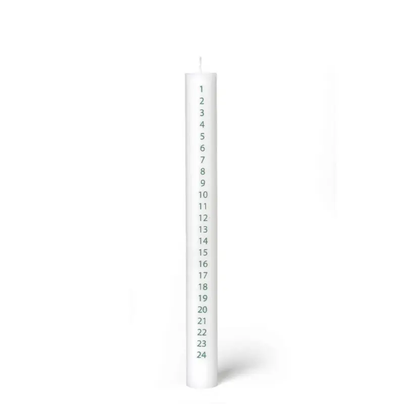 Kalenderlys til WINTER STORIES FOREST & RENDEZ-VOUS 30X300 MM / Hvid