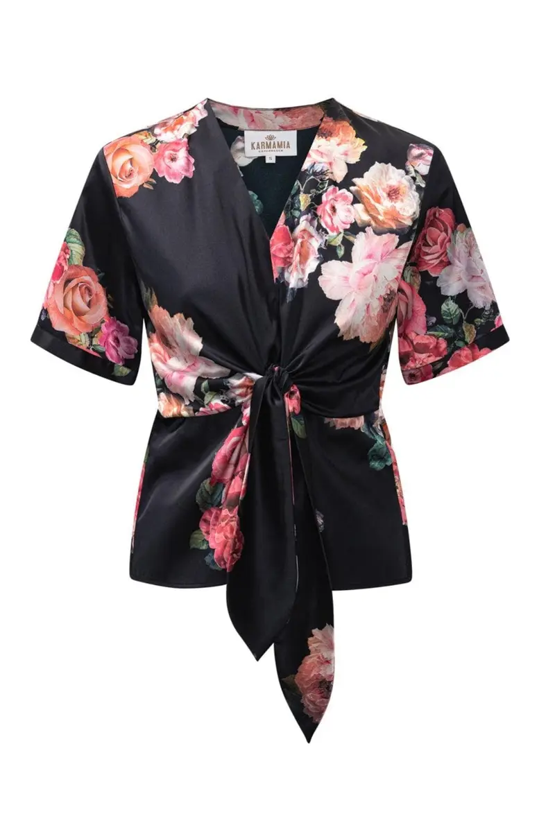 Karmamia - Blair Blouse (Short) 2388 - Fiori Noir