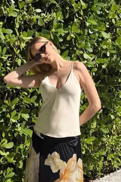 Karmamia - Camisole Top 2361 - Semi Rich Porcelain
