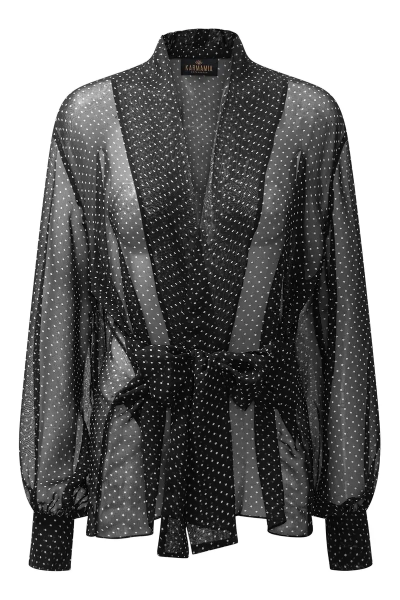 Karmamia - Lola Wrap Blouse 2343 - Petit Dot (Limited)