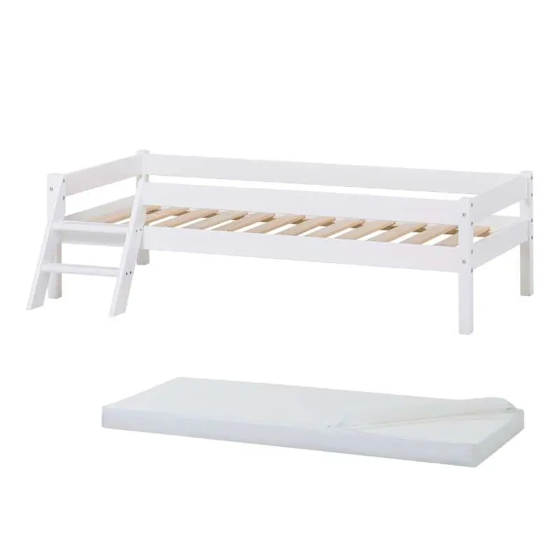 Kid'oh Juniorseng m. Sweet Dream Madras - 70x160 cm - Hvid