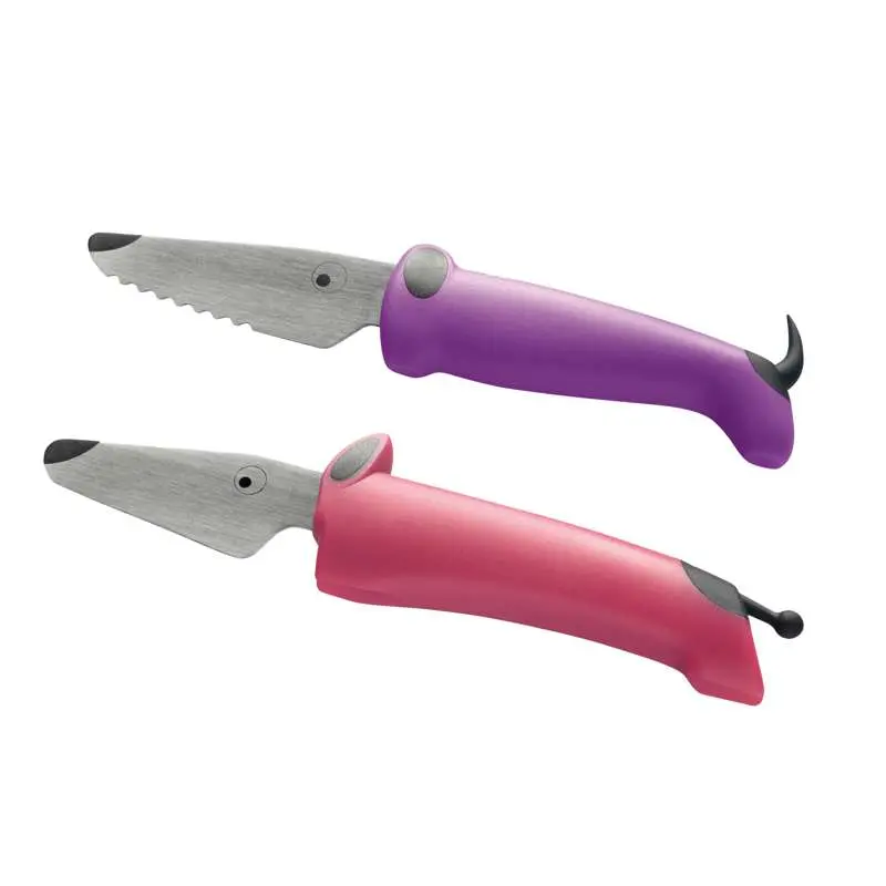 Kinderkitchen Børnekokkeknive 2 stk. - Pink/Lilla