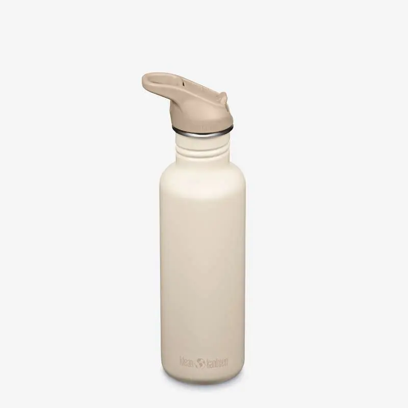 Klean Kanteen Classic Drikkedunk - Flip/Seal SportCap - 800ml - White Cap Gray