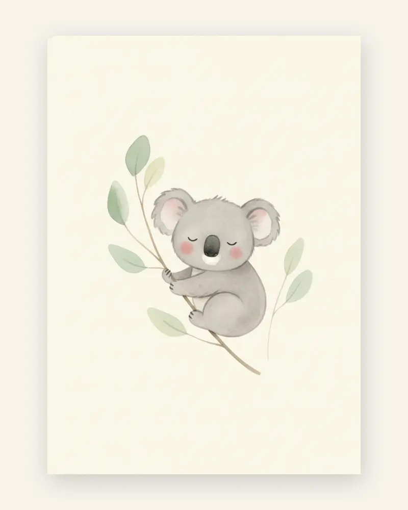 Koala på gren plakat