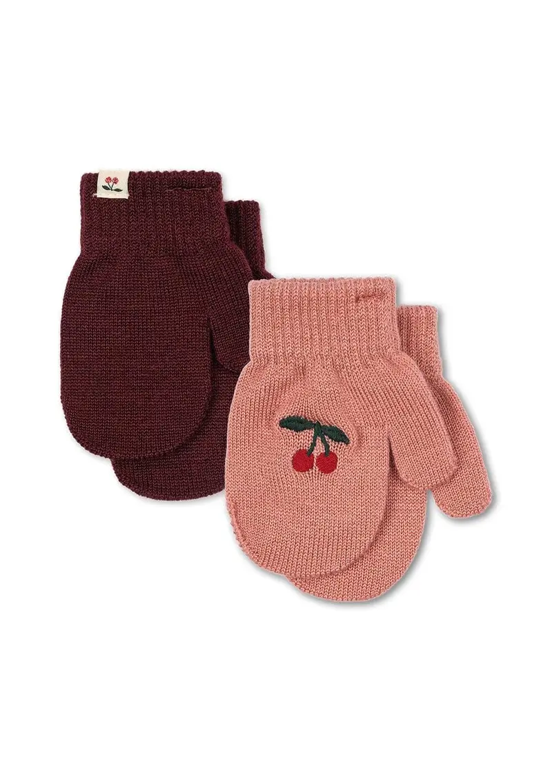 Konges Sløjd - 2 Pack Filla Mittens Ks105673 - Sorbet
