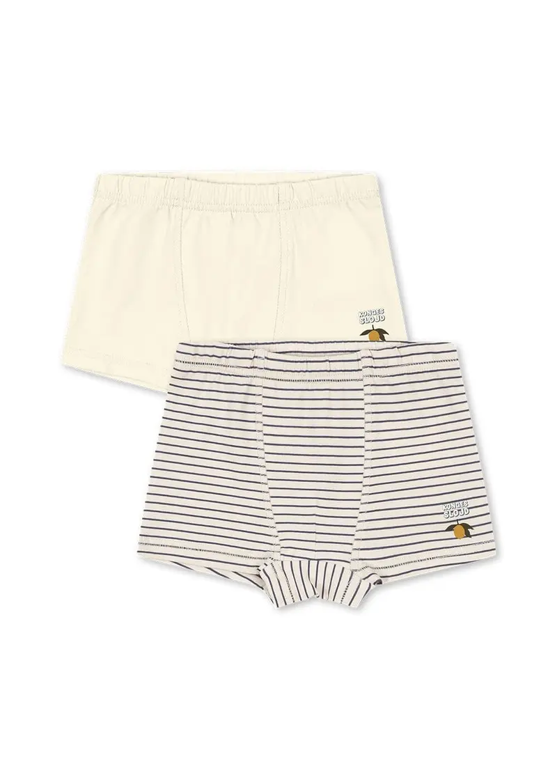 Konges Sløjd - Basic 2 Pack Boy Boxers Gots Ks107911 - Blue Stripe