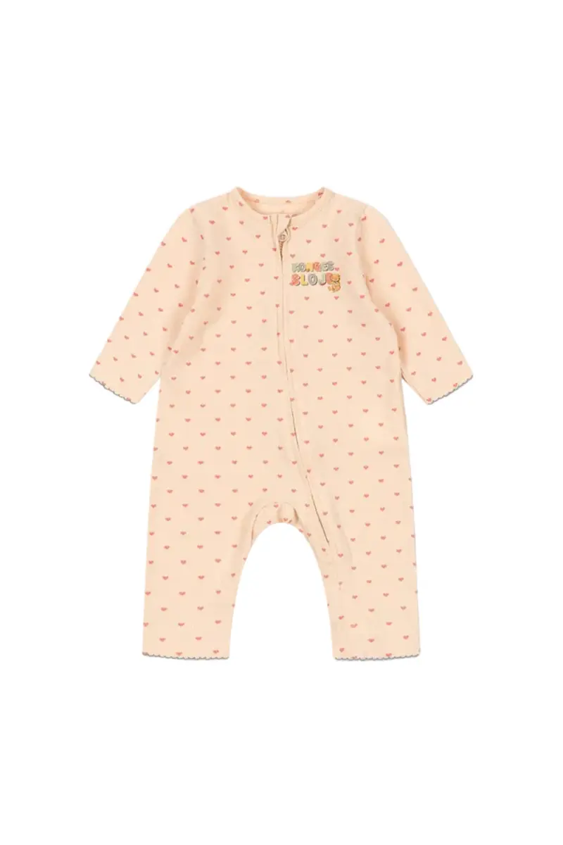 Konges Sløjd - Basic Zip Onesie Gots Ks105901 - Teddy Coeur