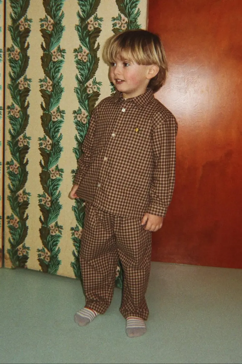 Konges Sløjd - Foret Ls Shirt Gots Ks106474 - Chocolate Check