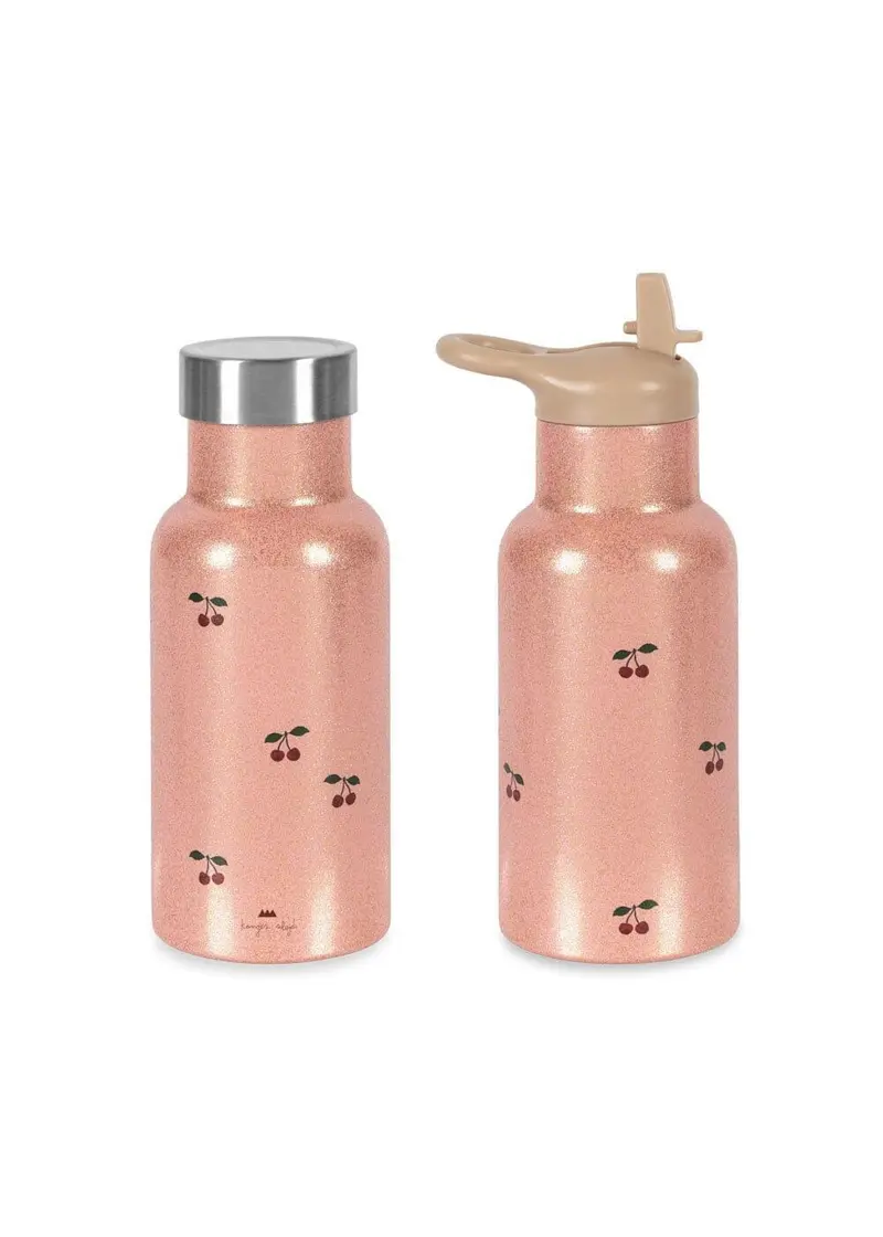 Konges Sløjd - Glitter Thermo Bottle Ks104307 - Cherry Glitter