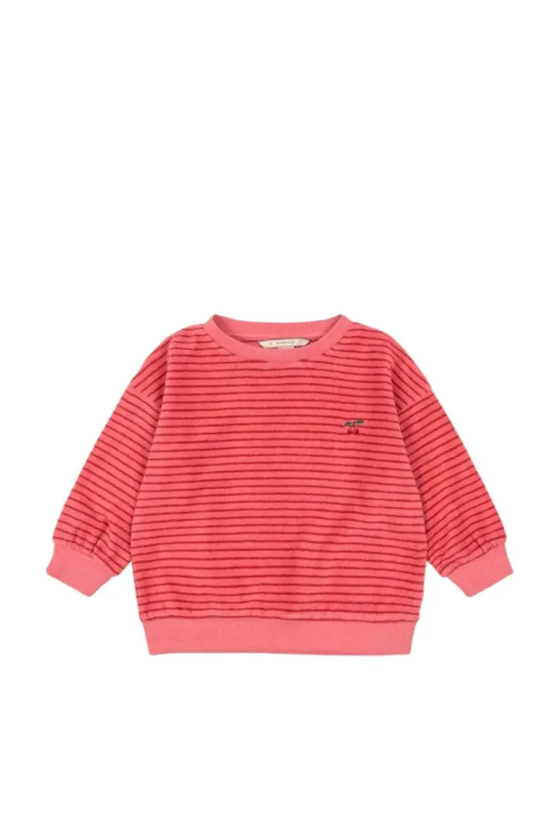 Konges Sløjd - Itty Sweat Shirt Gots Ks106045 - Cardinal Rose Stripe