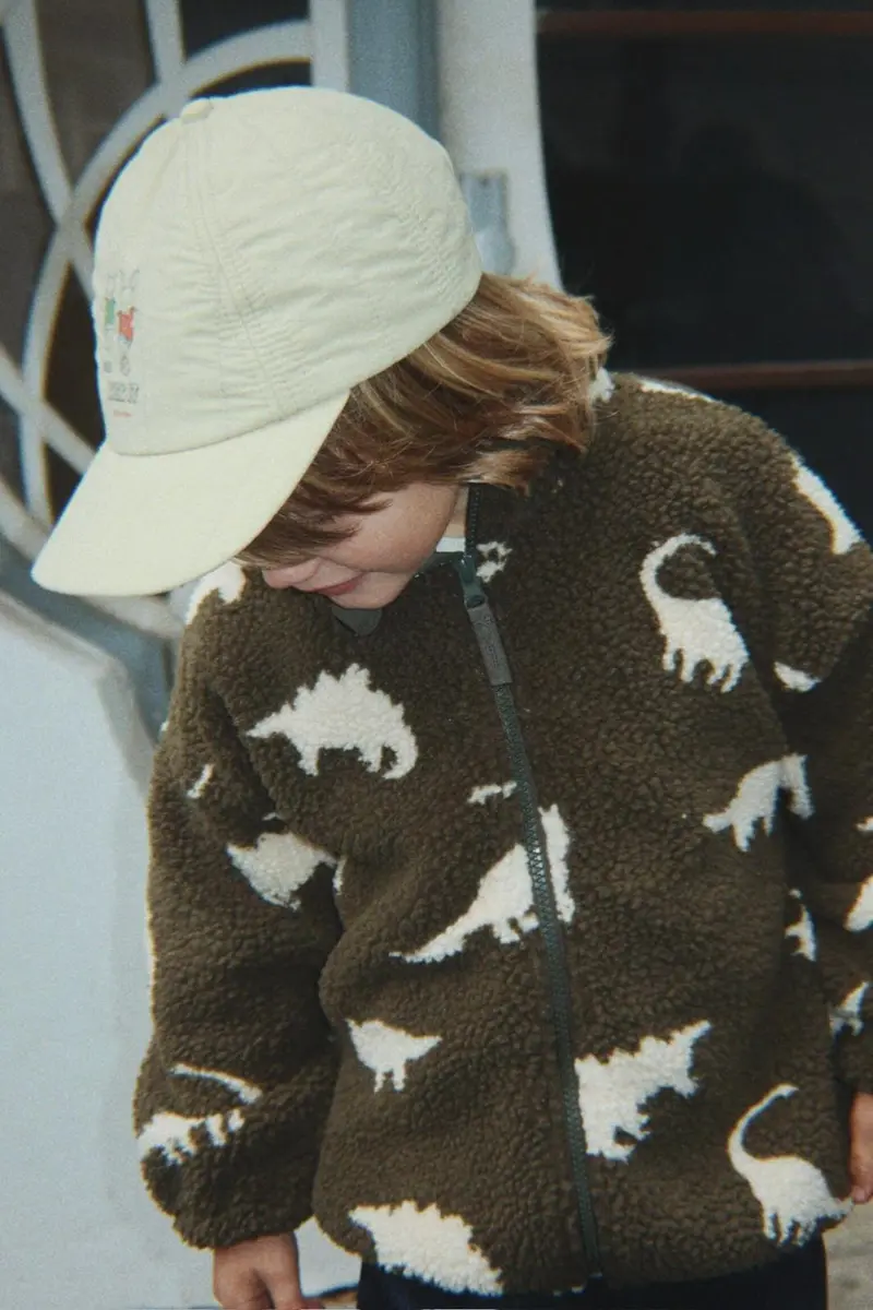 Konges Sløjd - Jody Teddy Jacket Grs Ks105720 - Dino Silhouette
