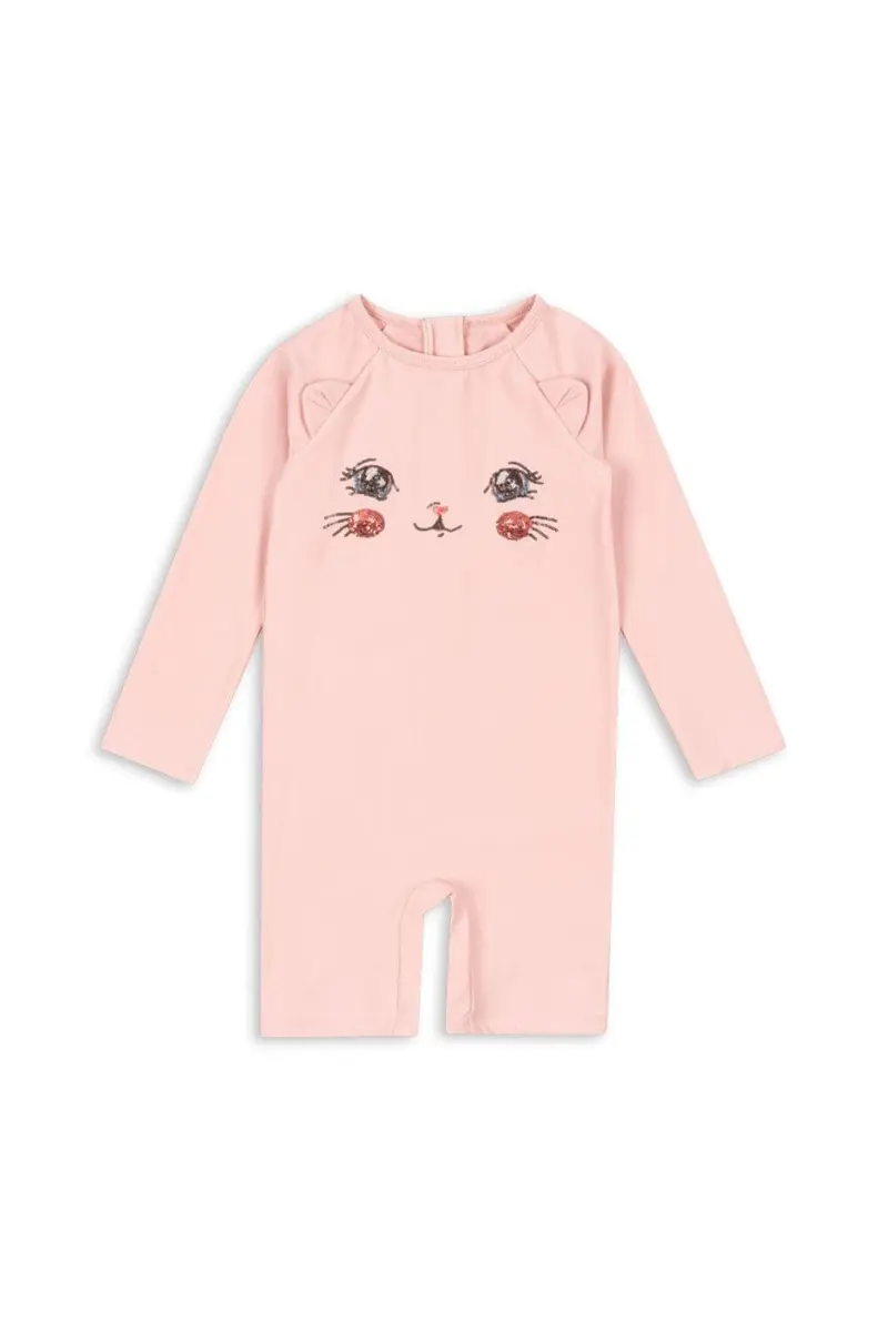 Konges Sløjd - Kitty Onesie Grs Ks104919 - Powder Pink