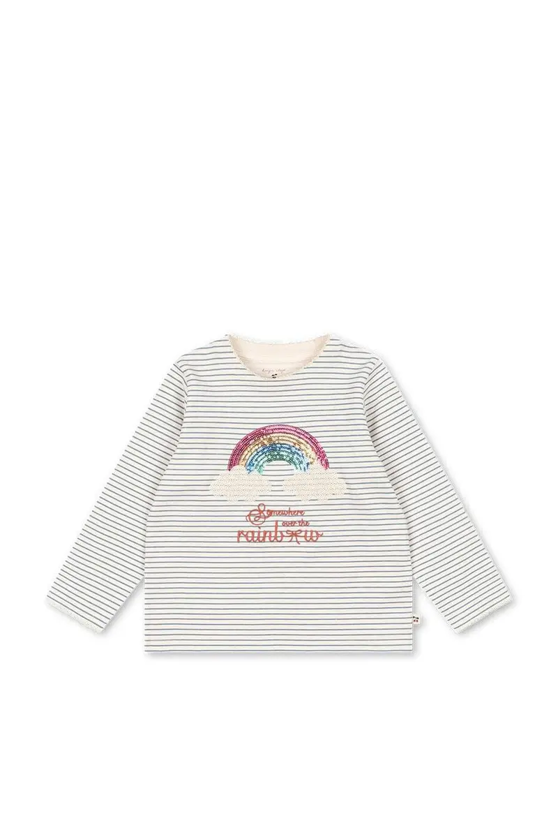 Konges Sløjd - Lin Ls Tee Gots Ks106517 - Navy Stripe