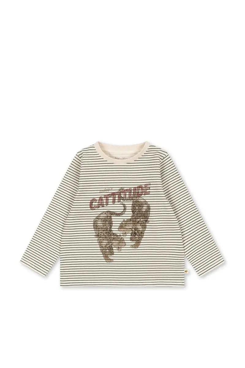 Konges Sløjd - Lin Ls Tee Gots Ks106517 - Stripe Oasis
