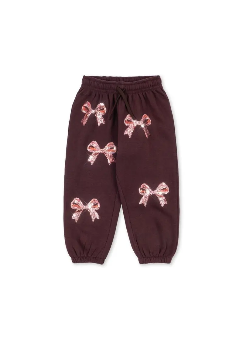 Konges Sløjd - Lou Bow Sweat Pants Gots Ks106521 - Decadent Chocolate