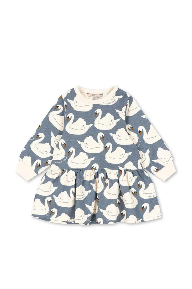 Konges Sløjd - Loupy Print Sweat Dress Gots Ks106114 - Swan
