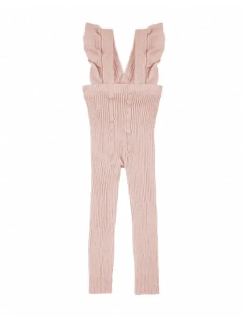 Leggings frill, nude