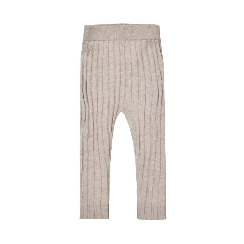 LEGGINGS RIB, TAUPE MELANGE, SS25