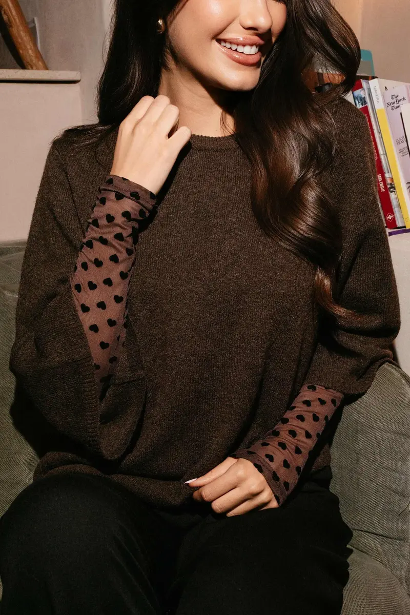Liberte - Anniz Oneck Blouse 22475 - Dark Brown