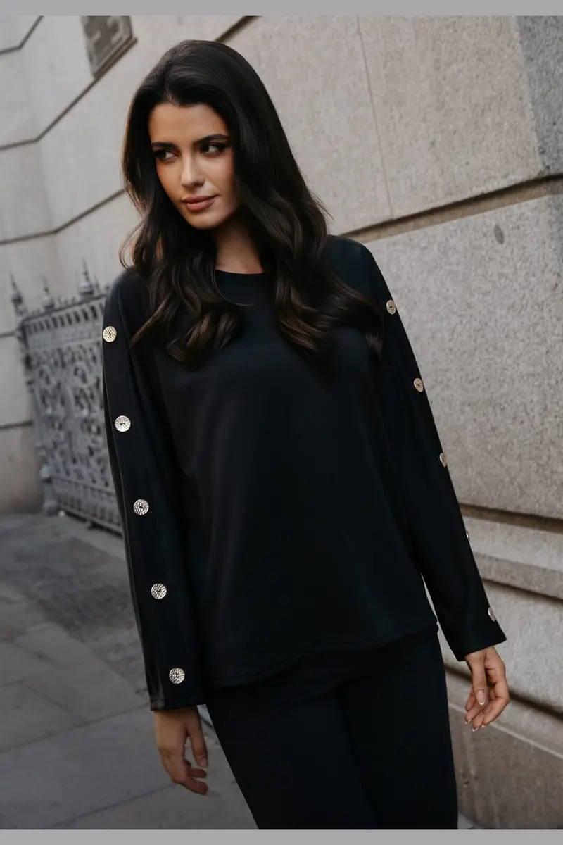 Liberte - Henne Ls Bat Blouse 22516 - Black