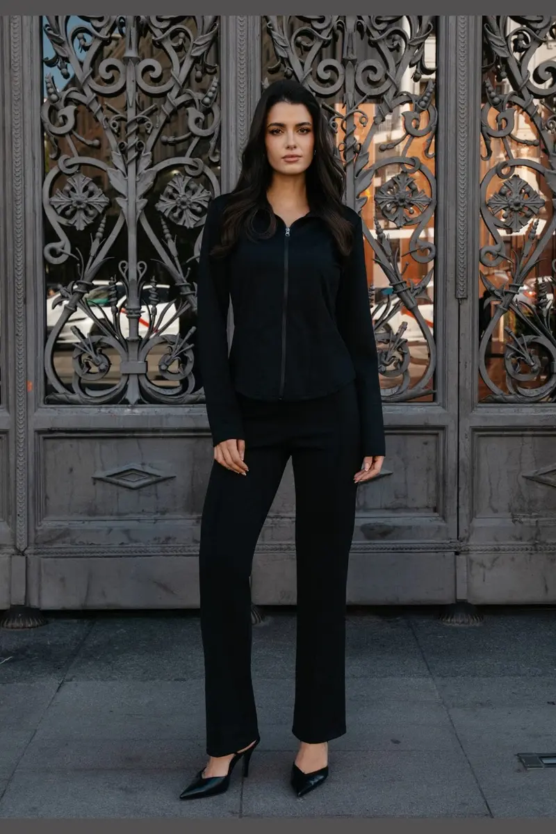 Liberte - Henne Straight Pintuck Pants 22517 - Black