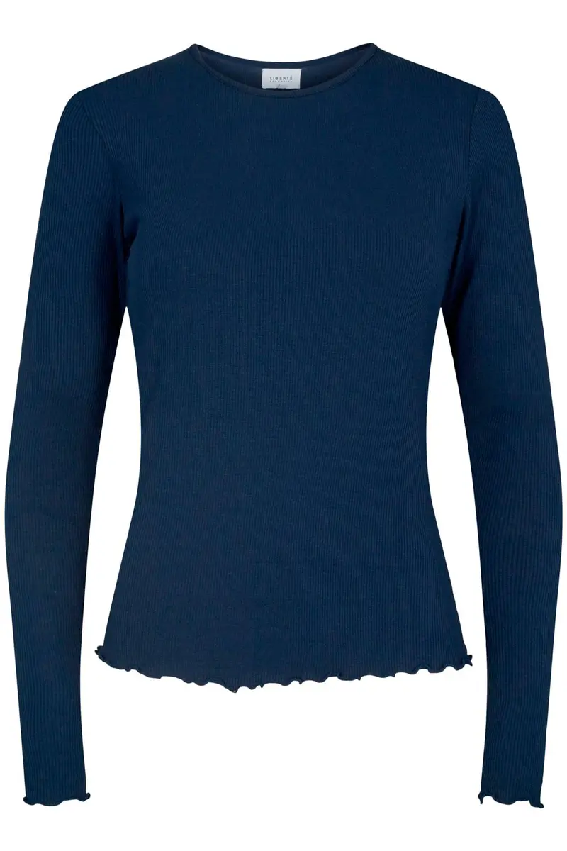Liberte - Natalia LS Round Neck Blouse - Navy