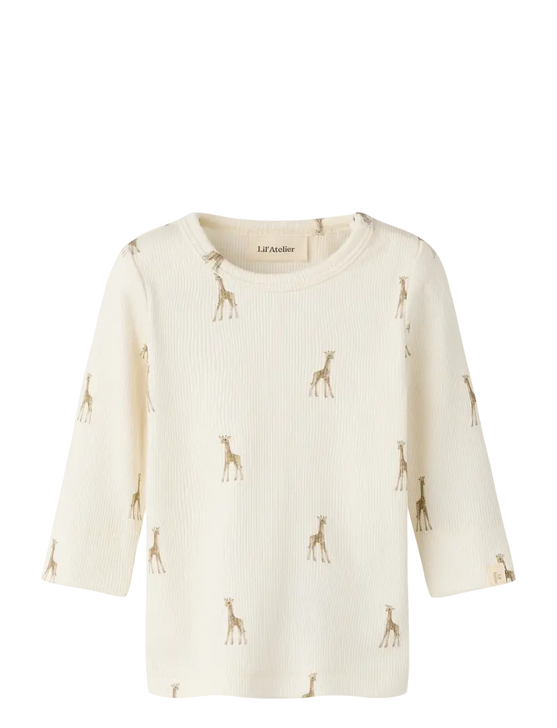 Lil´ Atelier - nbngavo emo ls slim top lil turtledove giraffe 258