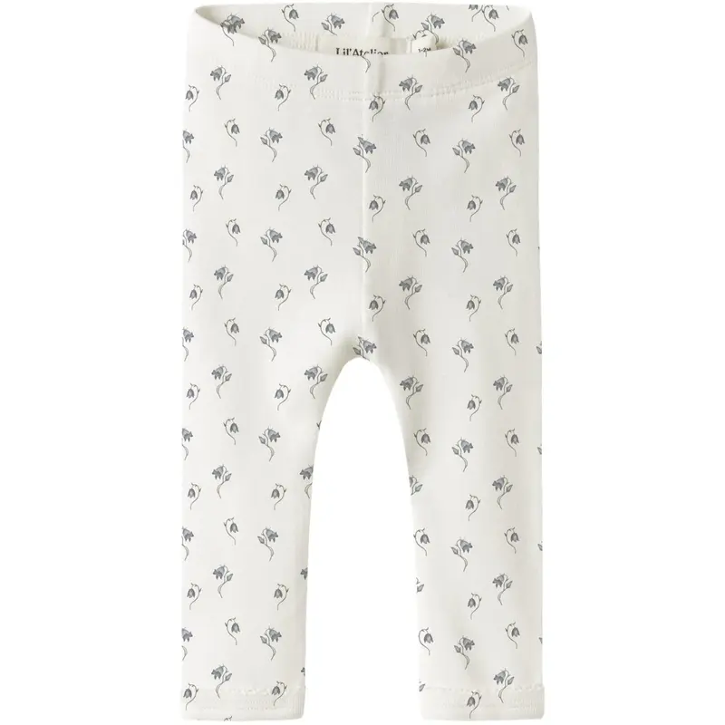 Lil'Atelier Coconut Milk Bell Flower Nbfgayo Sag Slim Leggings Lil