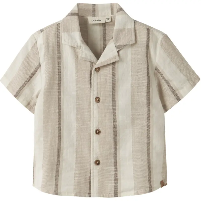 Lil'Atelier Coconut Milk Nmmfibert Ss Loose Skjorte Lil "19"