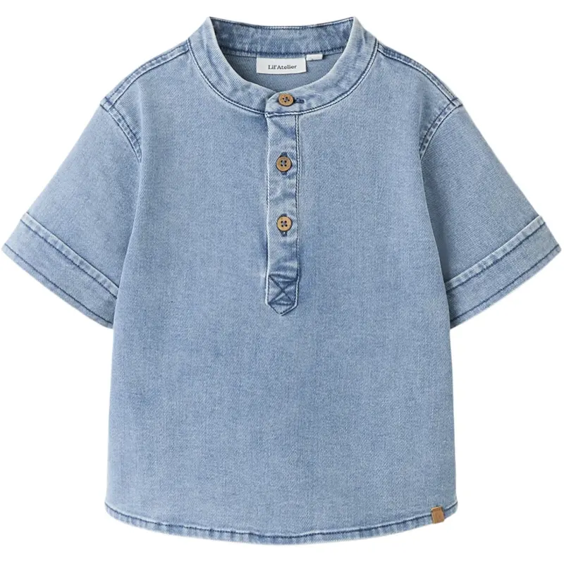 Lil'Atelier Medium Blue Denim Nmmdeva Ss Loose Dnm Skjorte 2024-Es Lil "22"