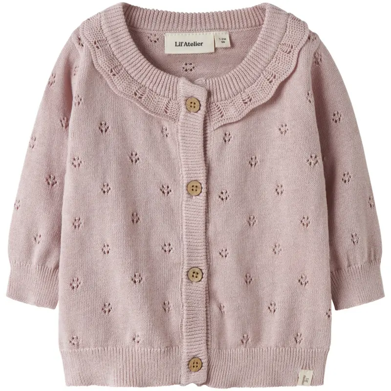 Lil'Atelier Peach Whip Melange Nbfdorina Ls Strik Card Lil