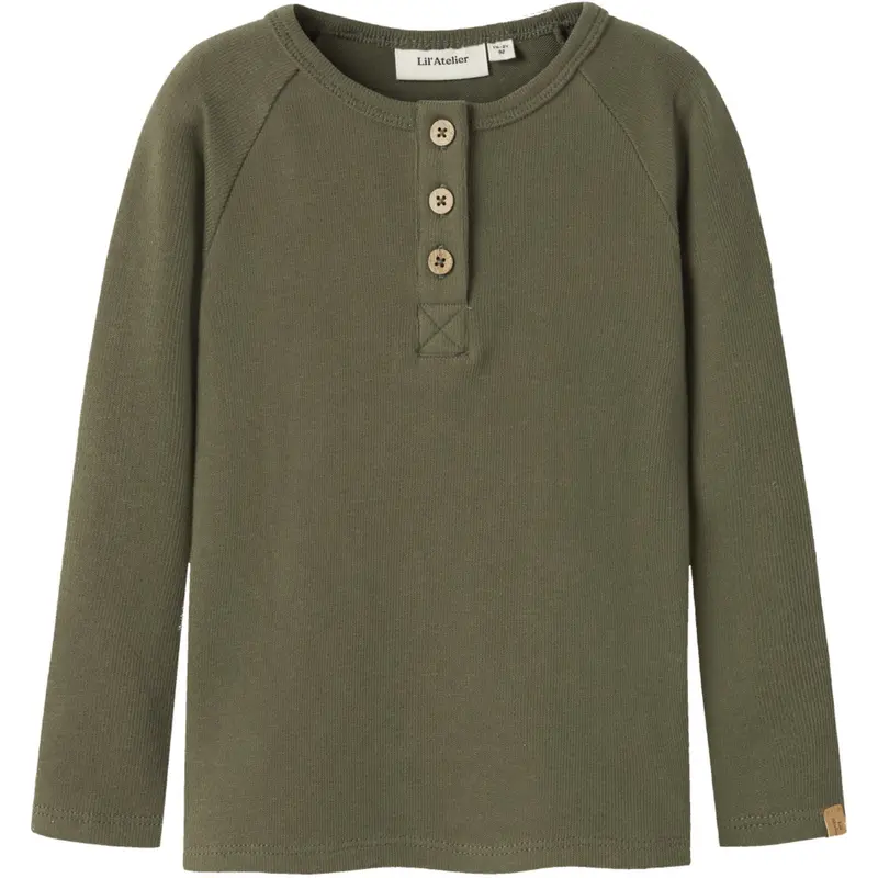 Lil'Atelier Winter Moss Nmmluno Ls Slim Top Lil web "324"