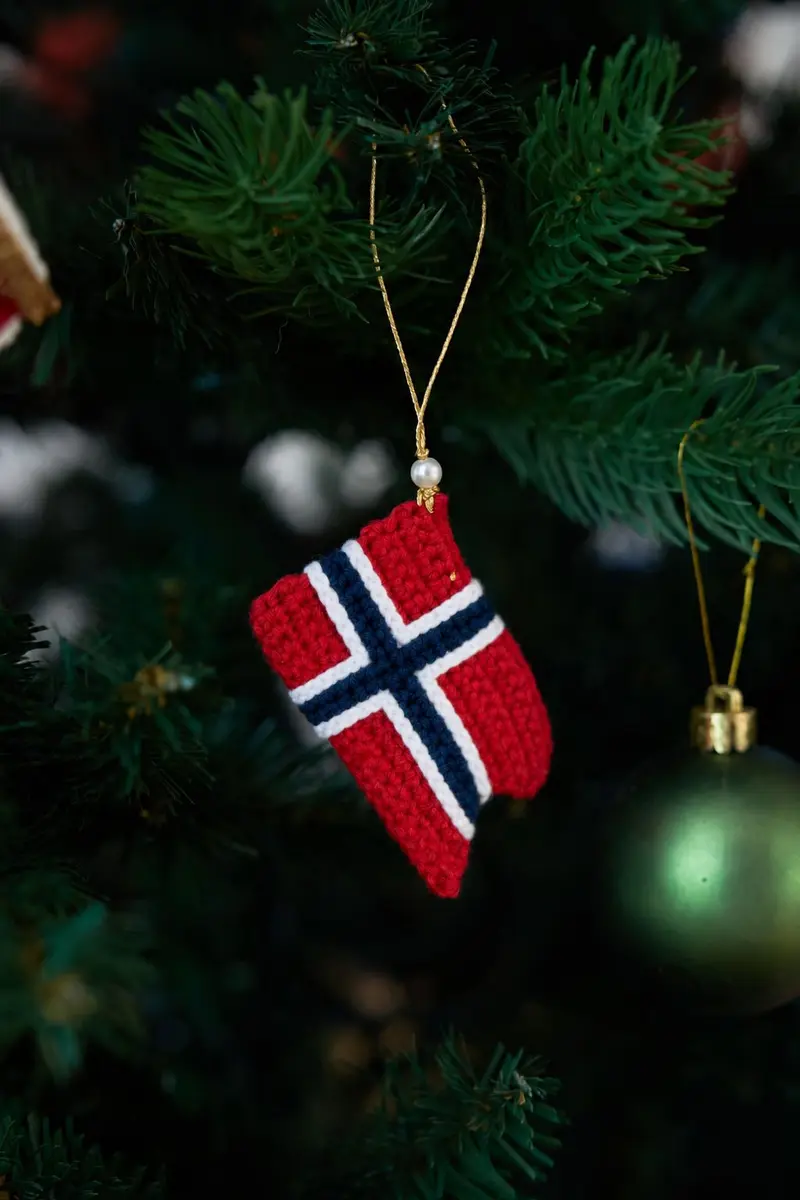 Lille Arv - Norsk Flag Med Hvid Perle