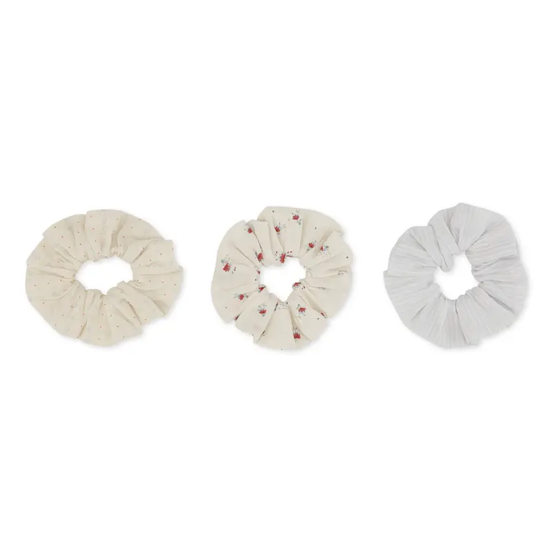 Lilu scrunchies, 3-pak, print mix