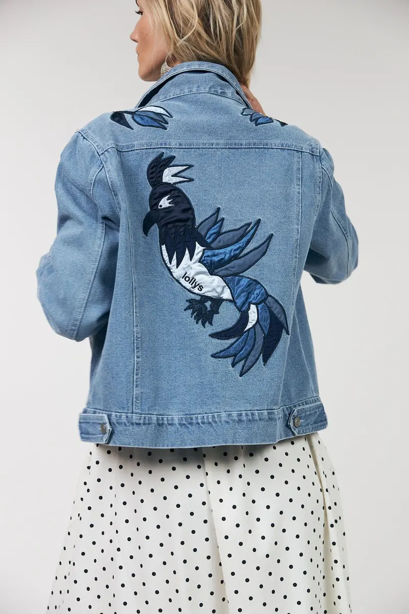 Lollys Laundry - Birdll Denim Jacket 26112-6000 - 100 - Washed Denim
