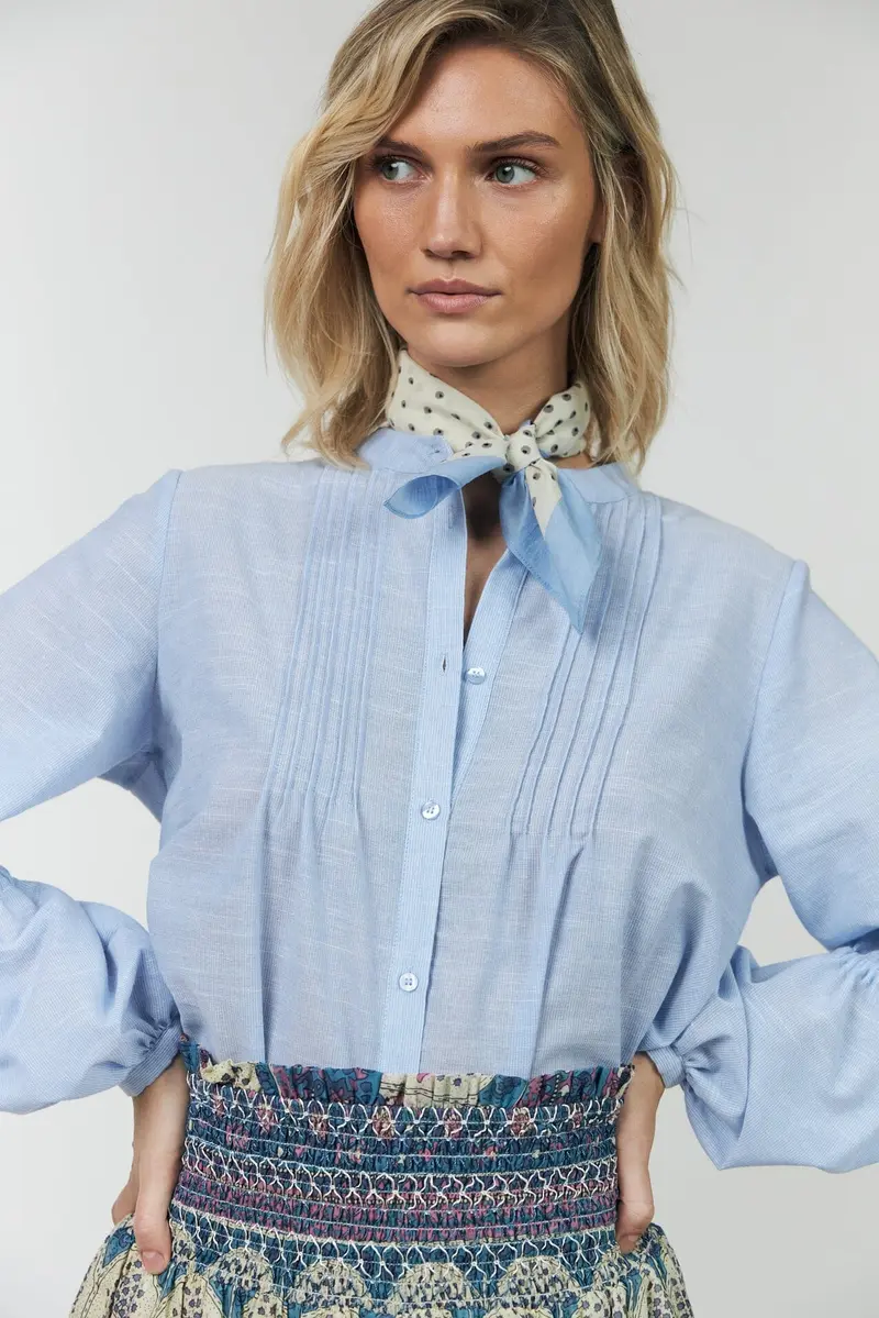 Lollys Laundry - Lannall Shirt Ls 26165-1085 - 22 - Light Blue