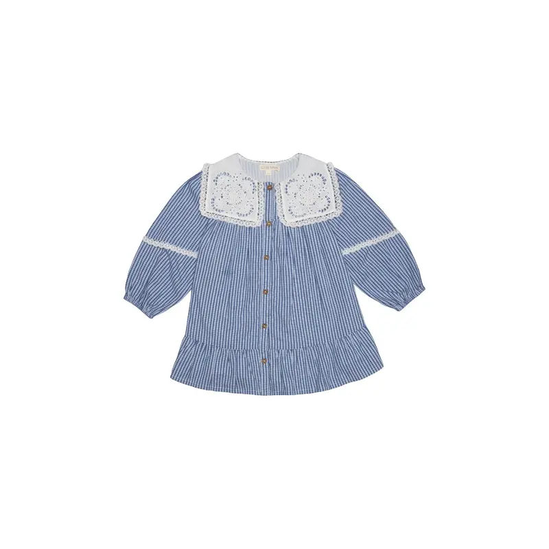 Louise Misha Arinola Dress - Blue Sonnet Vichy