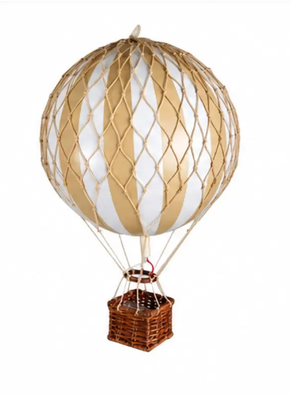 Luftballon, hvid, 18 cm