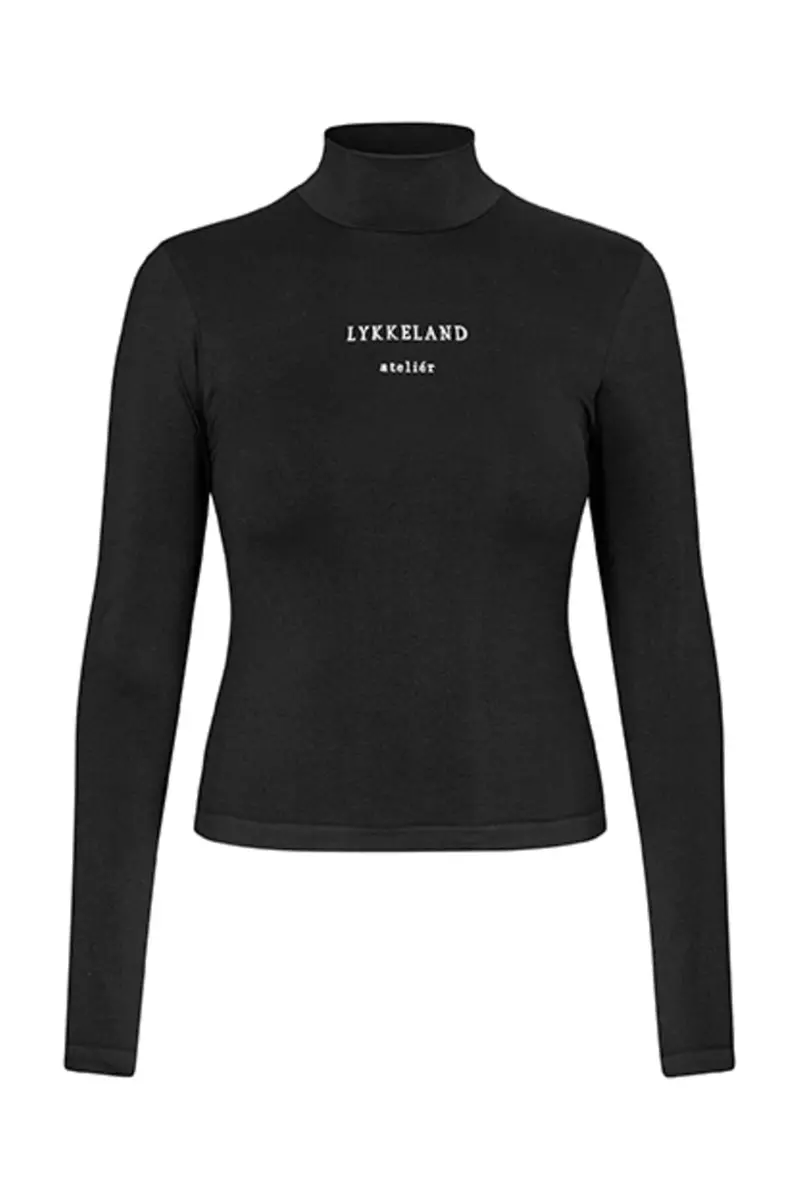 Lykkeland Ateliér - Faye High Neck W/Logo L0825925F.500 - Black