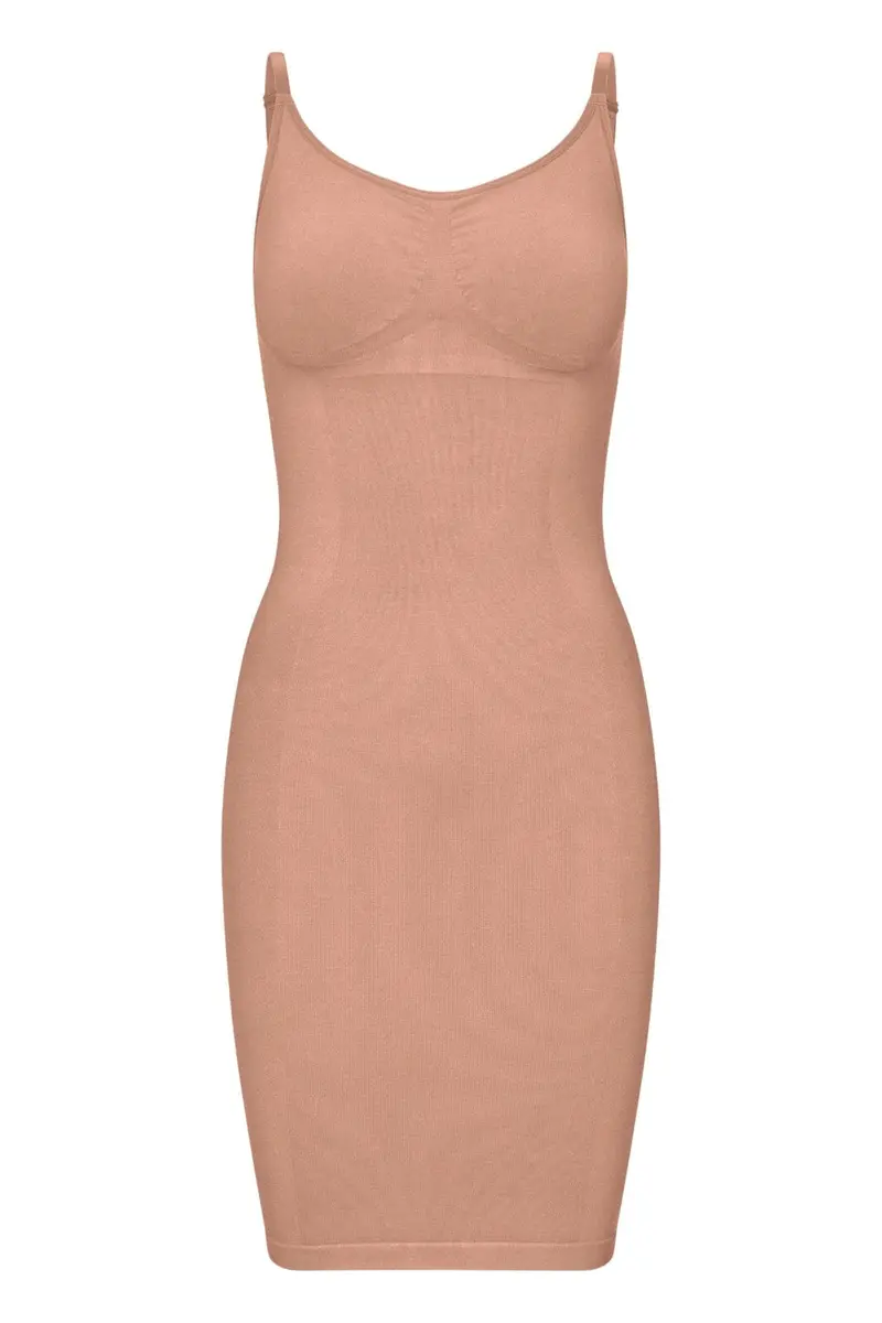 Lykkeland Ateliér - Second Skin Slip Dress - Tan