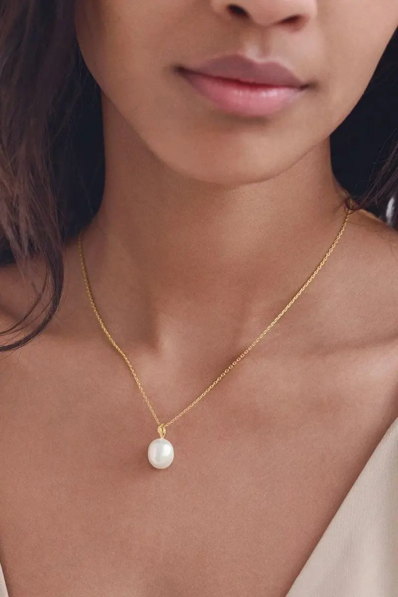 Maanesten - Freshwater Pearl Water Pendant - 2828a