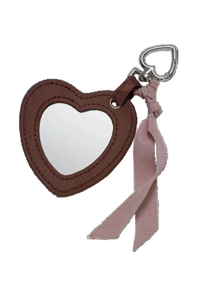 Maanesten - Heart Mirror Keychain Brown - 4287
