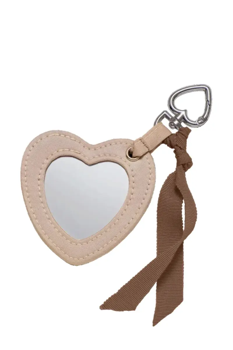 Maanesten - Heart Mirror Keychain Sand - 4289