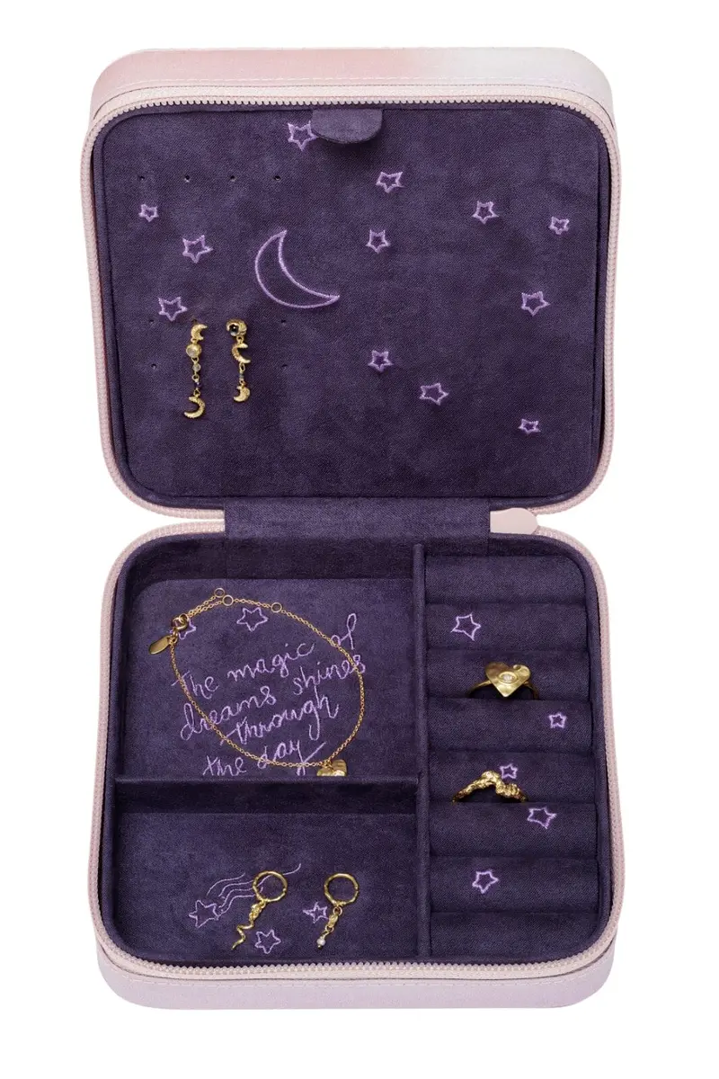Maanesten - Jewelry Box Moon And Stars Rose 3919 - 100% Recycled Polyester
