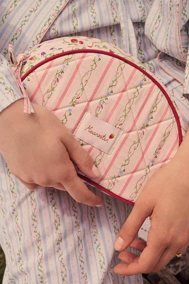 Maanesten - Makeup Bag Medium Summer Stripes Peach - 4113
