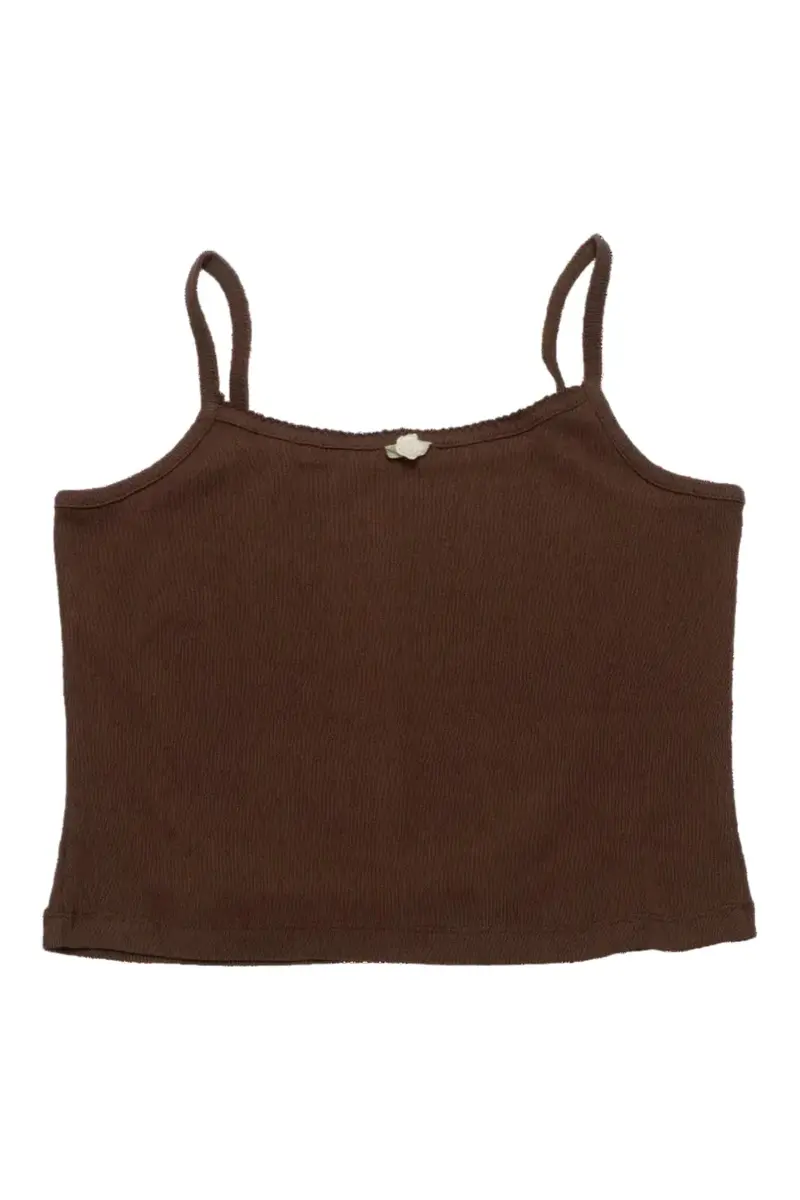 Maanesten - Megan Pointelle Top Brown - 4291